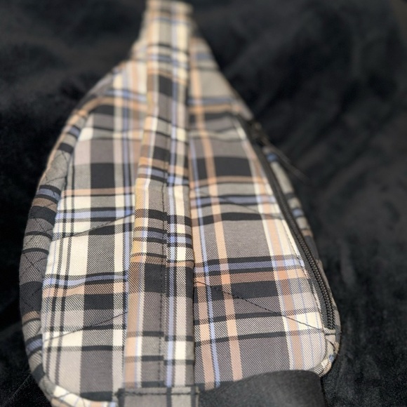 Vera Bradley Checkered Backpack - Black, Tan, Cream - Picture 13 of 16